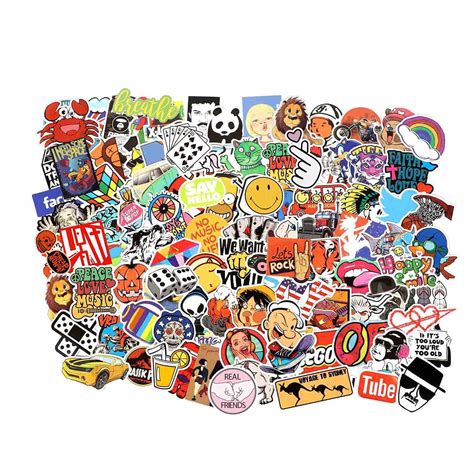 Buy Cool Random Stickers Pack 55-500pcs Laptop Stickers Bomb Vinyl ...