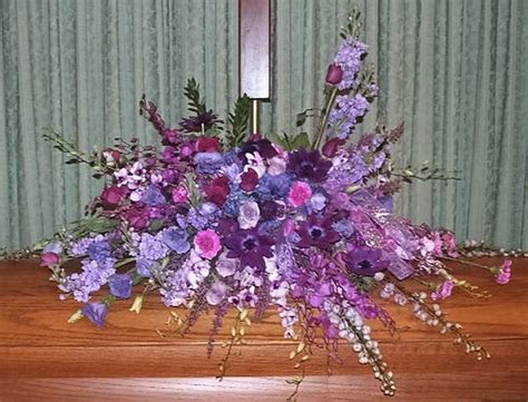 Purple Radiance Casket Spray - As Shown | Casket sprays, Casket, Funeral flowers