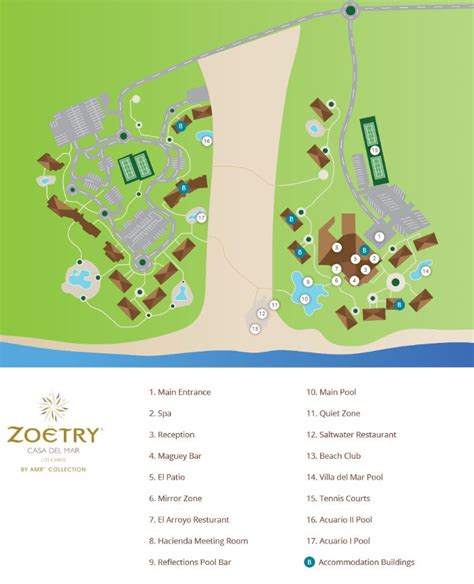 Resort Map | Zoetry Casa del Mar Los Cabos | Los Cabos, Mexico