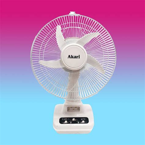 Akari ARF-5313F 12" Rechargeable Oscillating Fan w/ LED Night Light - CONST.PH