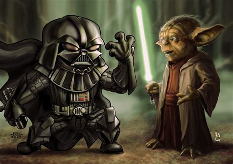 Yoda vs Lil Dude Darth Vader by Robert-Shane on DeviantArt