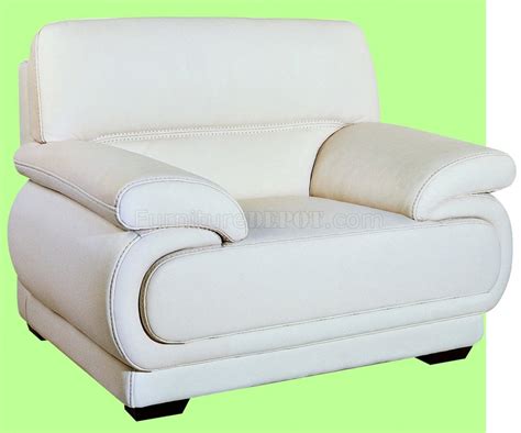 Beige Full Leather Modern Living Room Sofa w/Options