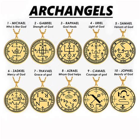 Archangel-MICHAEL-GABRIEL-RAPHAEL-URIEL-SAMAEL-ZEDKIEL-Seal-Amulet ...