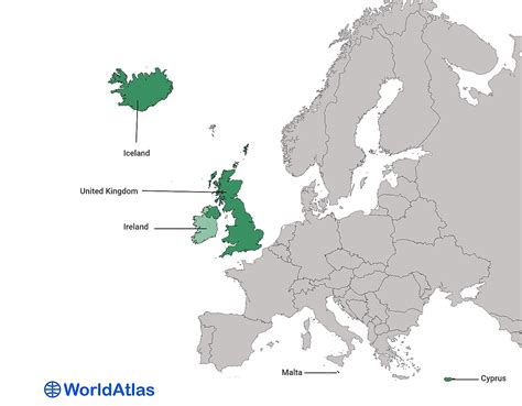 Europe Islands Map