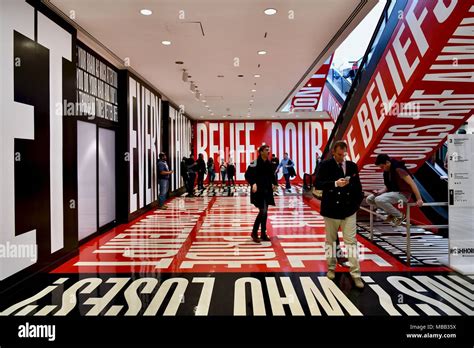 The interior of the Hirshhorn Museum and Sculpture Garden in Washington ...