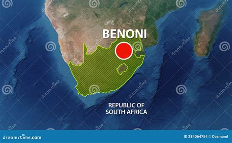 Geolocation of the City of Benoni on the Map Stock Footage - Video of ...