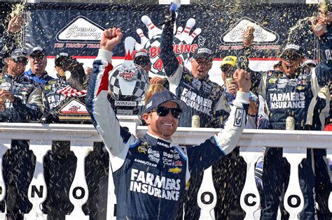 Kasey Kahne celebrates his NASCAR win at Pocono Raceway! Congrats to ...