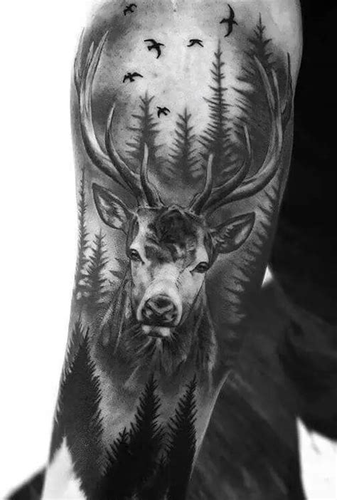 12+ Best Stag Sleeve Tattoo Ideas