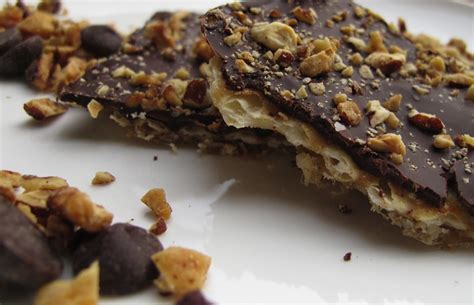 Chocolate Covered Matzo with Toasted Nuts and Sea Salt - OMG! Yummy