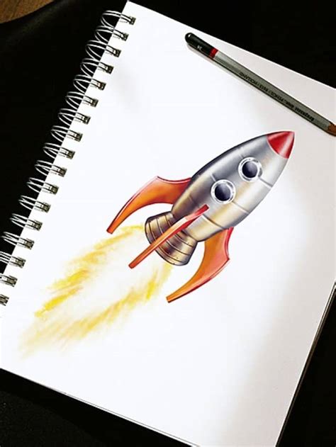 Rocket Drawing - How to Draw an Easy Rocket Ship! - Art in Context