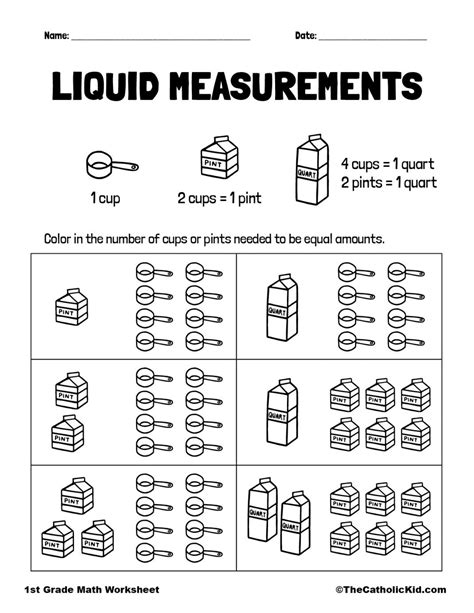 Measuring Worksheets 1st Grade