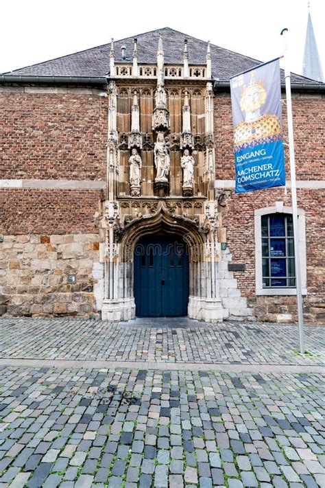 Entrance of Aachen Dom Treasure in the City Center of Aachen Close To ...