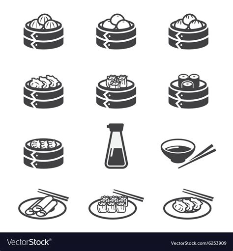 Dim sum icon Royalty Free Vector Image - VectorStock