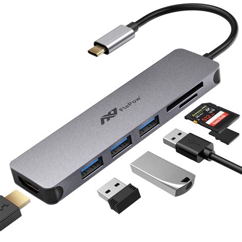 FlePow 7 in 1 USB C Hub Multiport Adapter - Nomad Travel Gear