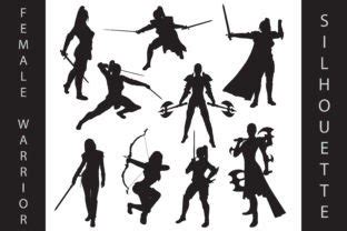 Female Warrior Silhouette Graphic by davector · Creative Fabrica