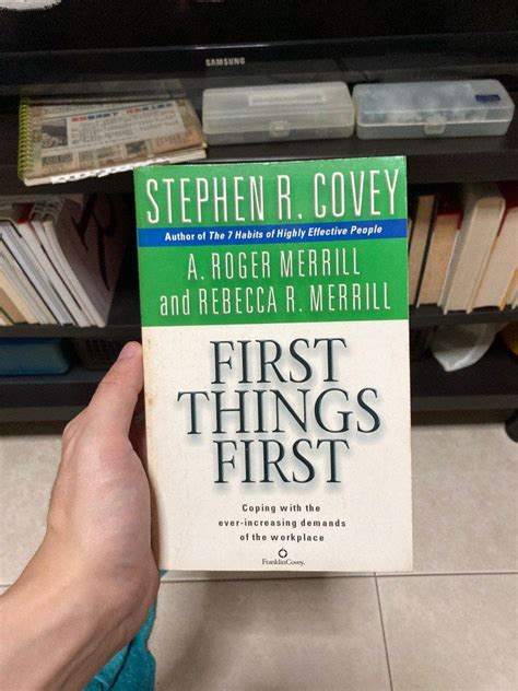 Stephen Covey - First Things First, Hobbies & Toys, Books & Magazines, Fiction & Non-Fiction on ...