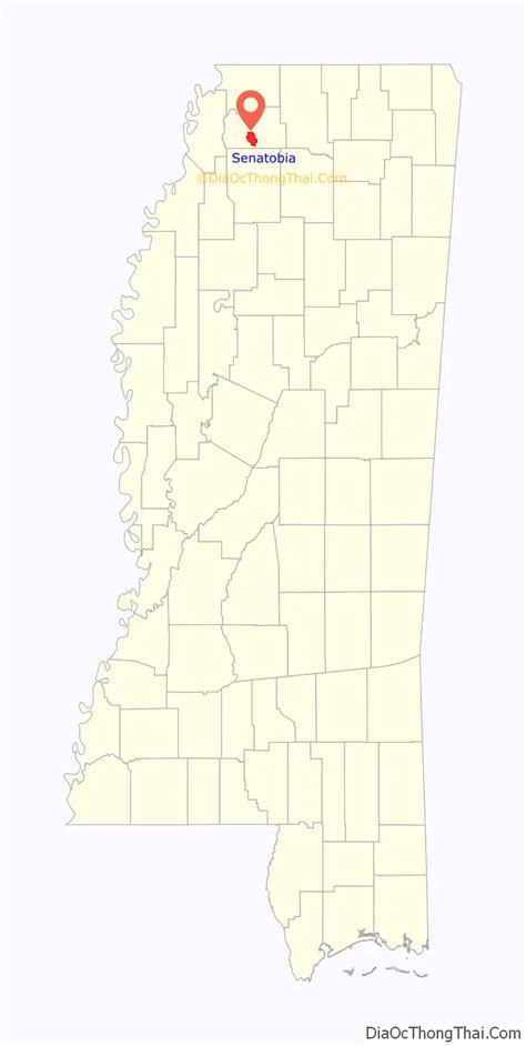 Map of Senatobia city