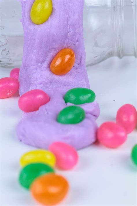 Edible Jellybean Slime Perfect for Easter | Edible slime recipe, Edible slime, Baking soda slime