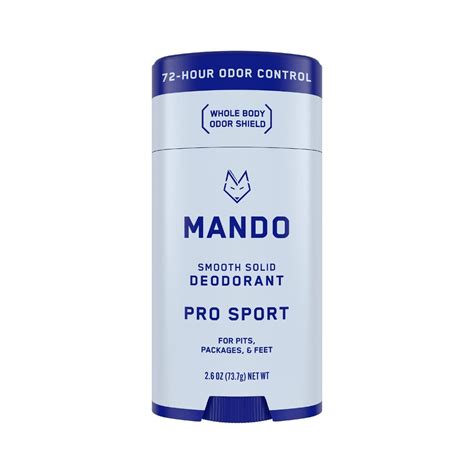 Mando Whole Body Deodorant For Men - Smooth Solid Stick - 72 Hour Odor ...