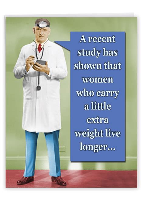 Big Funny Birthday Card (8.5" x 11") - Humorous Recent Medical Study by Doctor - Birthday ...