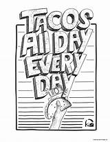 Taco Bell Coloring Sheet Printables sketch template