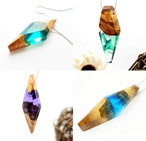 Wood and resin jewelry by artfulresin on Etsy • So...