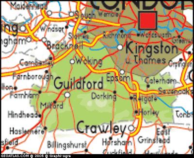 Map of Surrey City Picture | United Kingdom Map Regional City Province