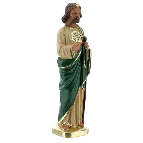 St Jude Thaddeus statue, 15 cm hand painted plaster Arte | online sales ...