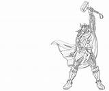Thor Hammer Coloring Pages sketch template