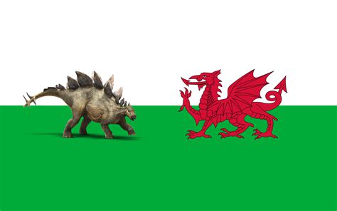 flag of wales but the dragon is being visited by a friend :) : r/vexillologycirclejerk