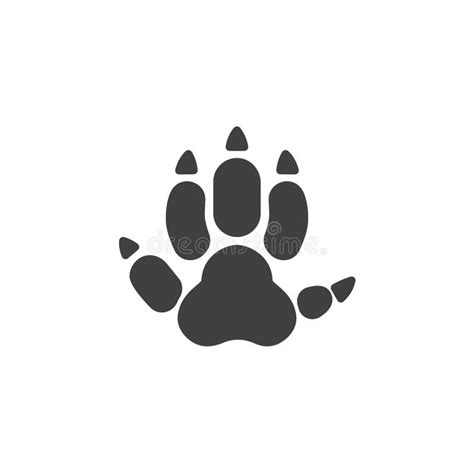 Hedgehog Paw Print Vector Icon Stock Vector - Illustration of abstract ...