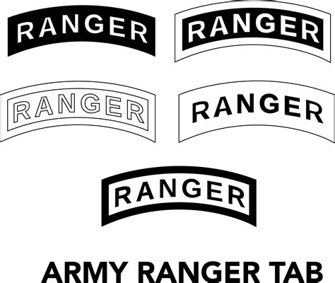 ARMY RANGER TAB VECTOR FILE Black white vector outline or li | Inspire ...