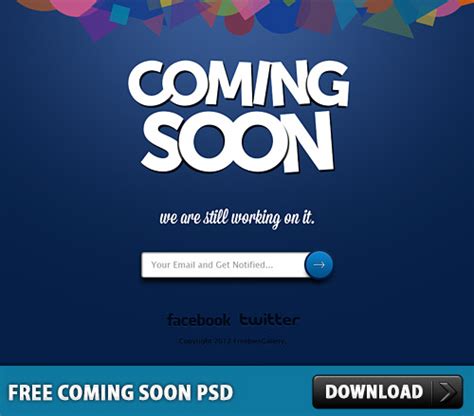 Free Coming Soon PSD – Download PSD