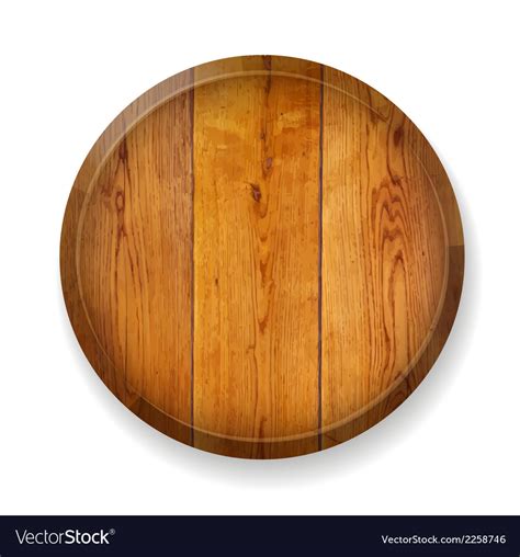 Realistic wooden round board Royalty Free Vector Image