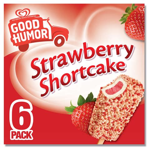 Good Humor Strawberry Shortcake Frozen Dessert Bars 6 count - Walmart.com - Walmart.com