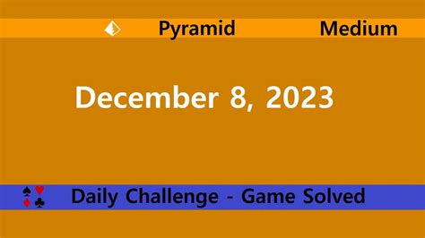 Microsoft Solitaire Collection | Pyramid Medium | December 8, 2023 ...