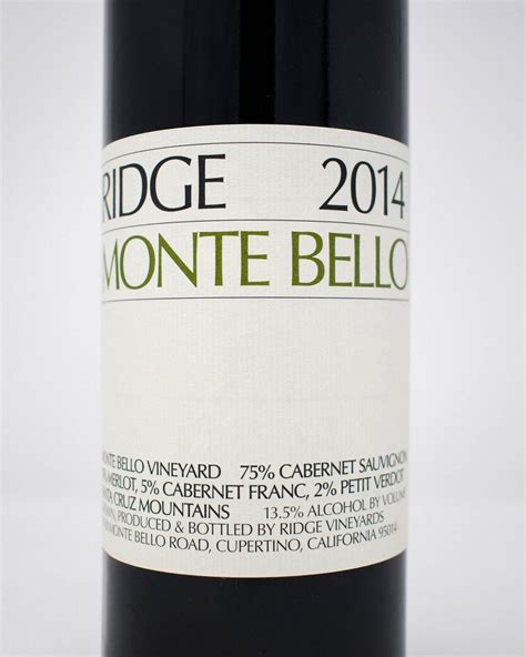 Ridge, Monte Bello, Santa Cruz Mountains, California 2019 - Princeville Wine Market