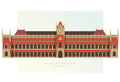 Kolkata City Calcutta High Court Building Icon Illustration Stock ...