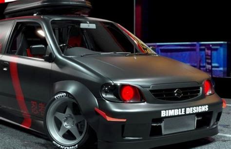 Maruti Alto Modified With Gull-wing Doors And Red Demon Eye Headlamps ...