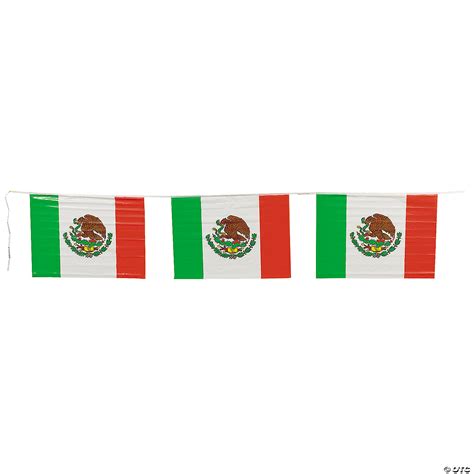 Mexican Flag Plastic Pennant Banner - Discontinued