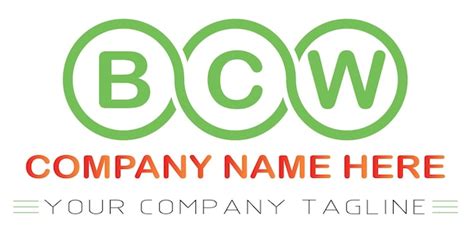 Premium Vector | Bcw letter logo design