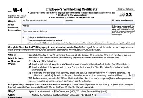 2023 Tax Form W 4 - Printable Forms Free Online