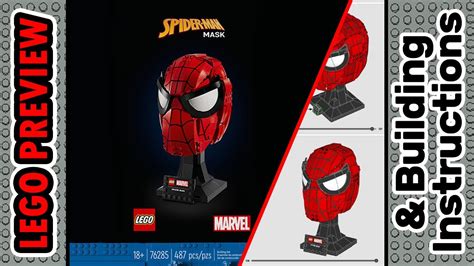 PREVIEW: 76285, LEGO Marvel, Spider-Man's Mask & Building Instructions ...