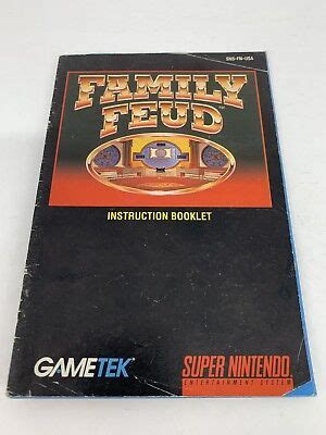 Family Feud (SNES Nintendo, Manual Only) | eBay