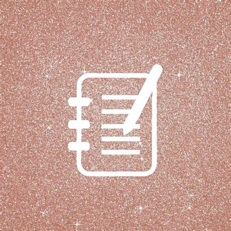 Sparkle Pink Notes App Icon | App icon, App, Icon