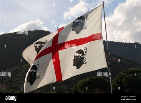 Flag of Sardinia represents and symbolizes the island of Sardinia Italy ...