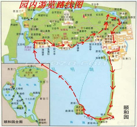 颐和园路线,颐和园路线图,颐和园游览路线_大山谷图库