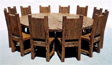 Old Codes | Round dining table, Rustic round table, Round table, chairs