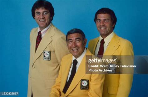 Don Meredith, Howard Cosell, Frank Gifford promotional photo for ABC... News Photo - Getty Images