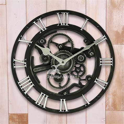 Industrial Wall Clock Mechanical Round Large 14 Inch Plastic